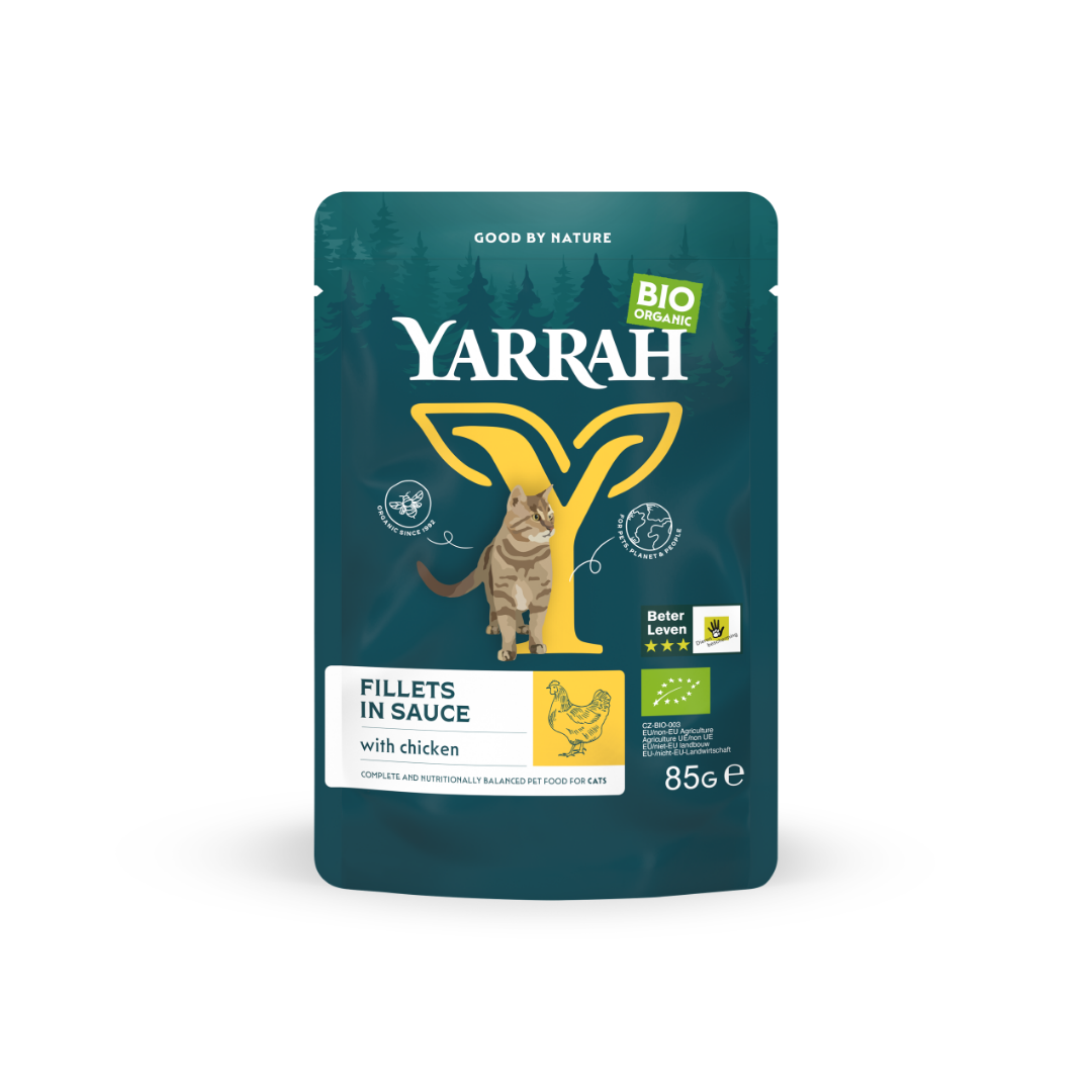 Yarrah Biologische Kipfilets in Saus – Natvoer – 85 g