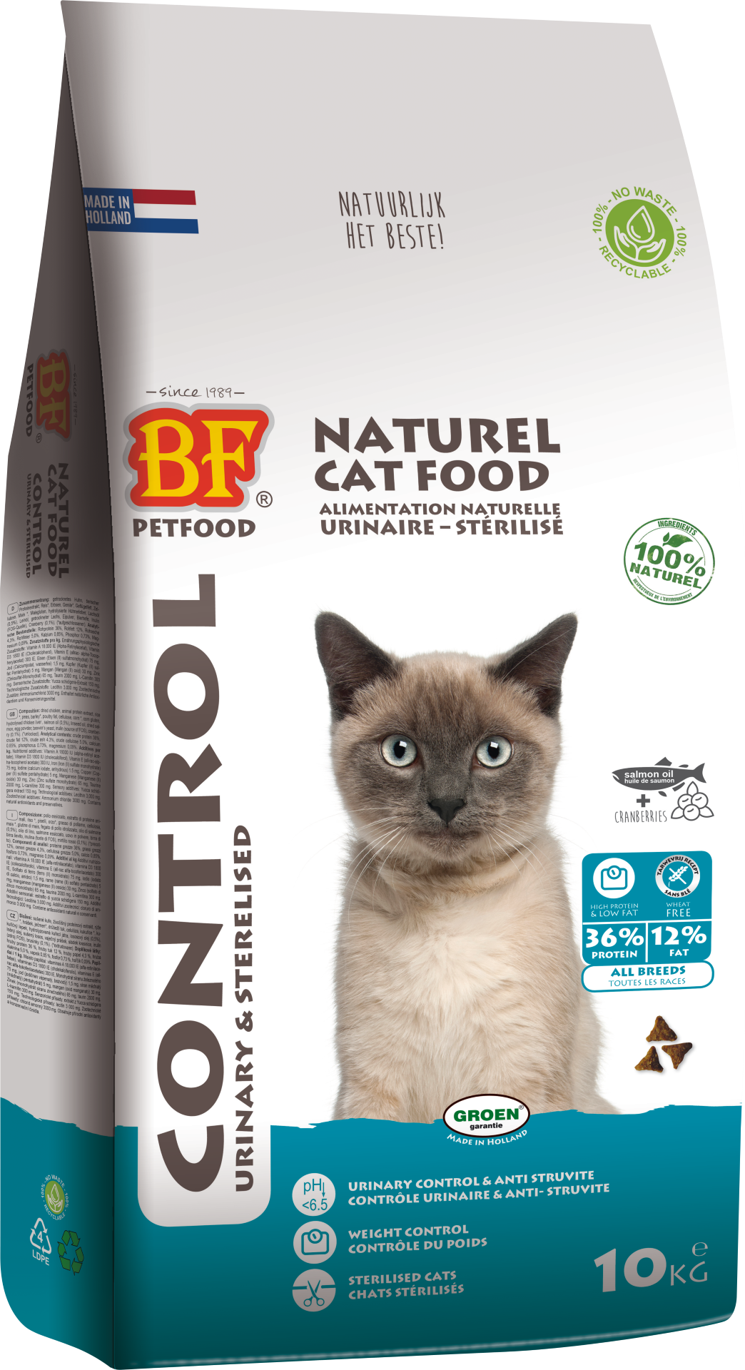 Biofood Premium Control Urinary/Gesteriliseerd – Droog Kattenvoer – 10 kg