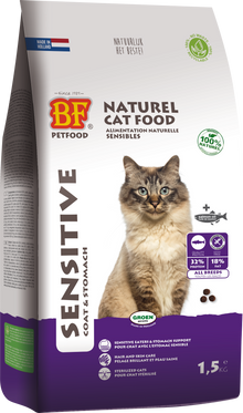 Biofood Premium Sensitive Vacht & Maag – Droog Kattenvoer – 1,5 kg
