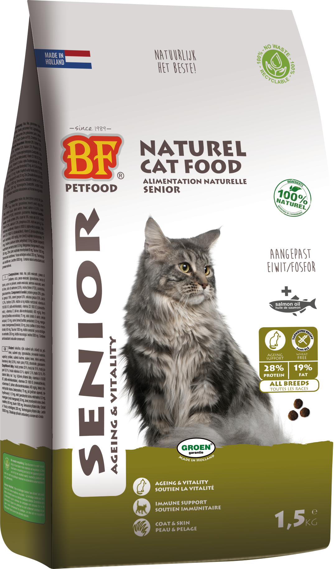 Biofood Premium Senior Ouder Wordende Kat – Droog Kattenvoer – 1,5 kg