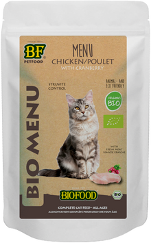 Biofood Biologisch Kat Kip Menu Maaltijdzakje – Nat Kattenvoer – 100 g
