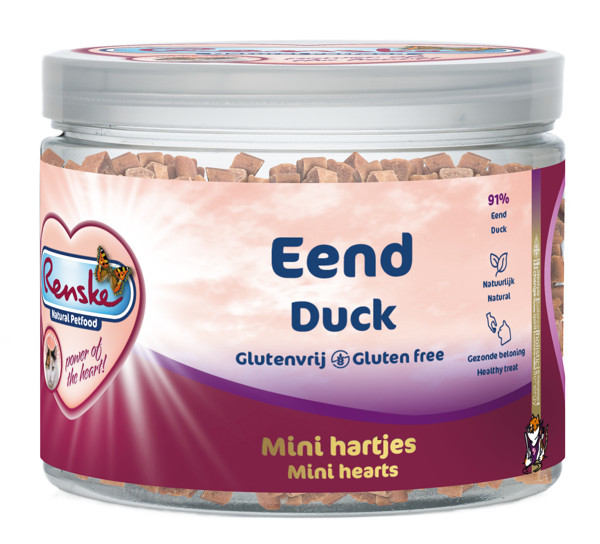 Renske Gezonde Beloning Hartjes Eend – 100 g