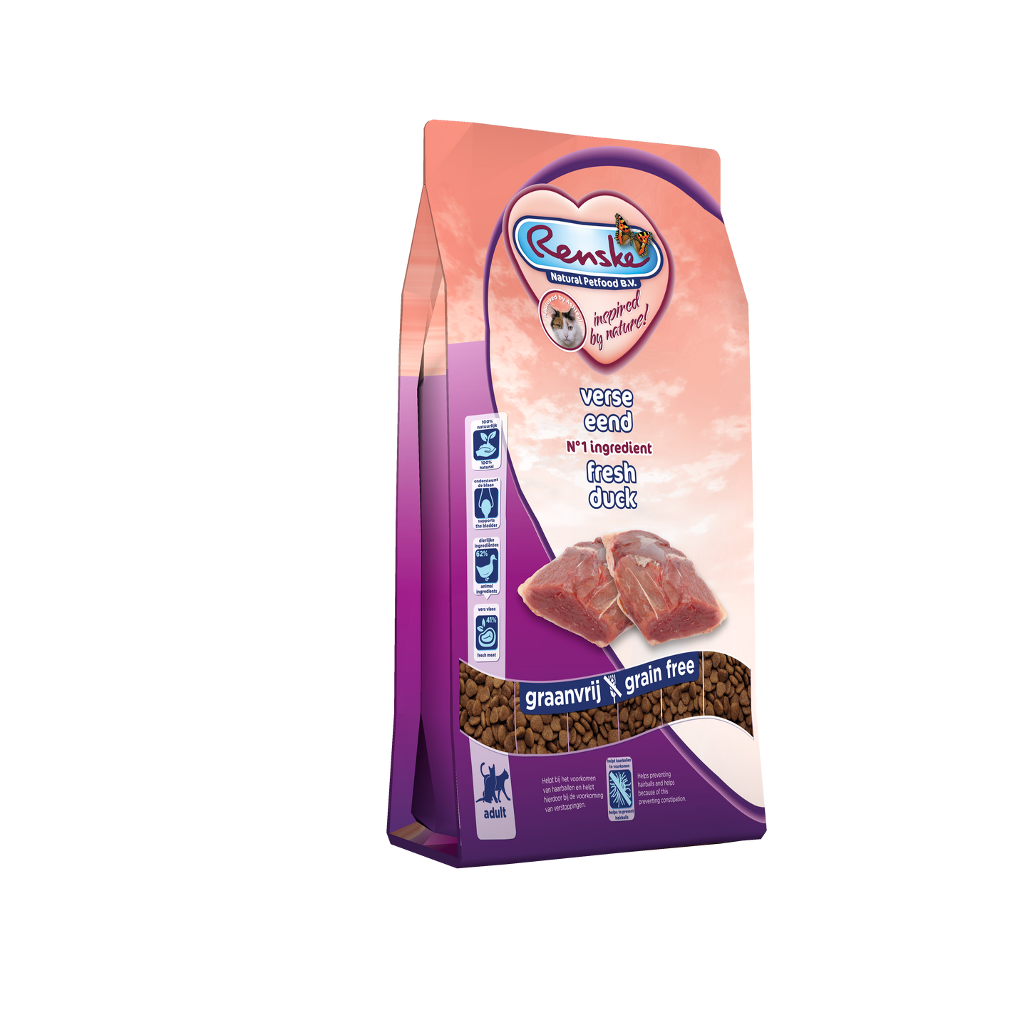 Renske Super Premium voor Volwassen Katten Eend – Droog Kattenvoer – 6 kg