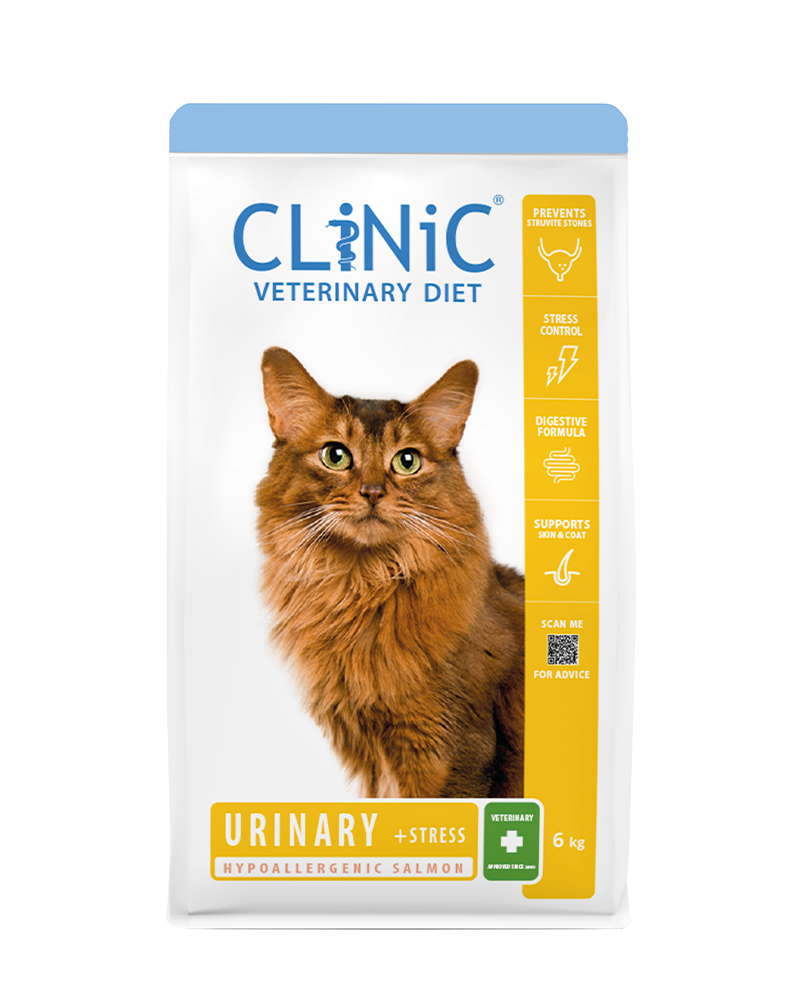 CliNiC Veterinary Diet Urinary + Stress Zalm – Droog Kattenvoer – 6 kg