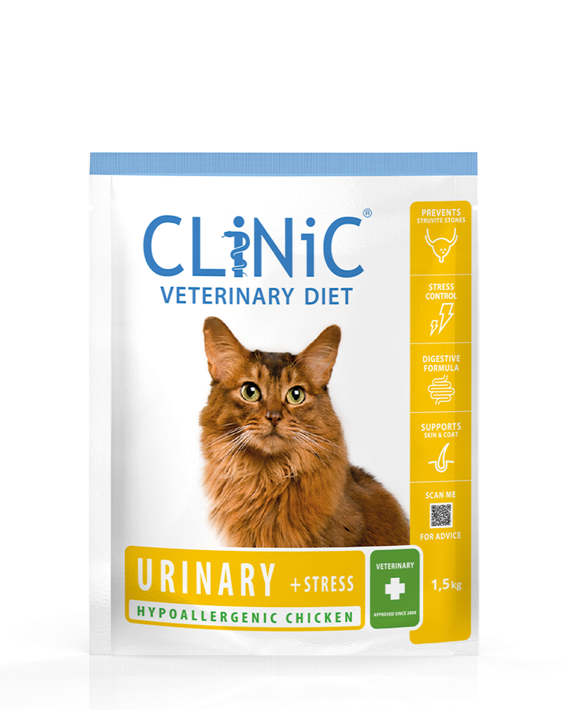 CliNiC Veterinary Diet Urinary + Stress Kip – Droog Kattenvoer – 1,5 kg