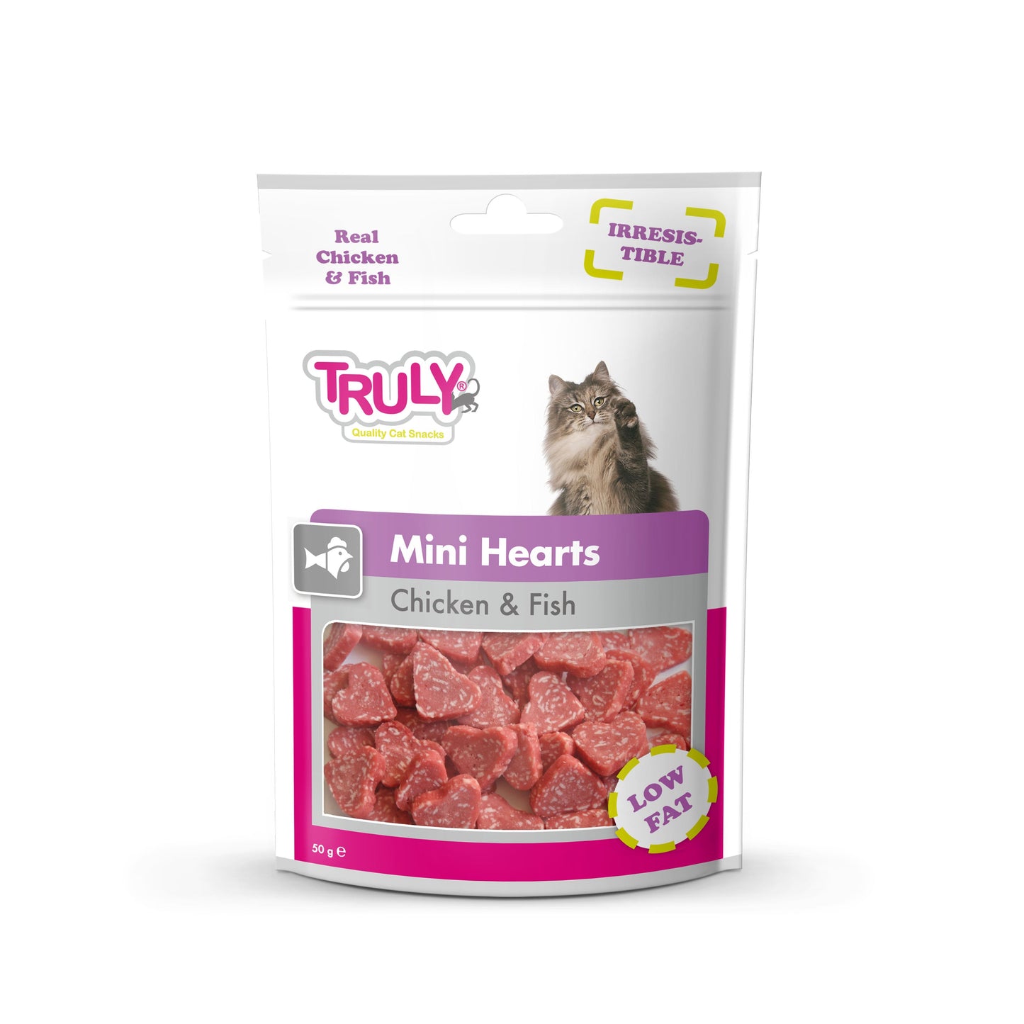 Truly Mini Hearts Kip & Vis – 50 g