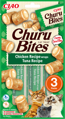 Inaba Ciao Churu Bites Kip & tonijn – 3 x 10 g