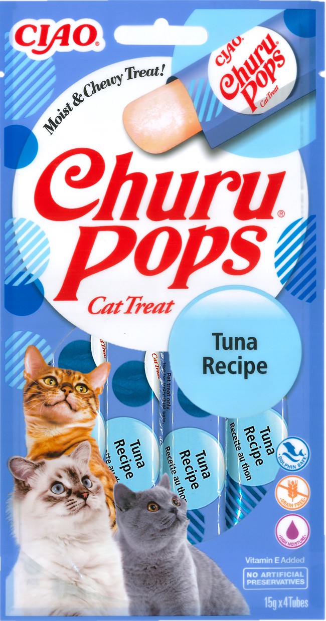 Inaba Ciao Churu Pops Tonijn – 4 x 15 g