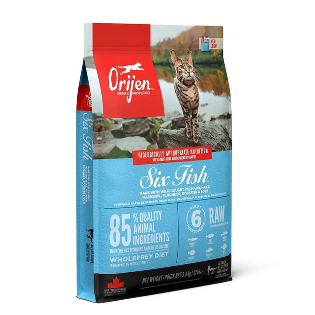 ORIJEN Six Fish graanvrij droog kattenvoer met zes soorten wilde vis