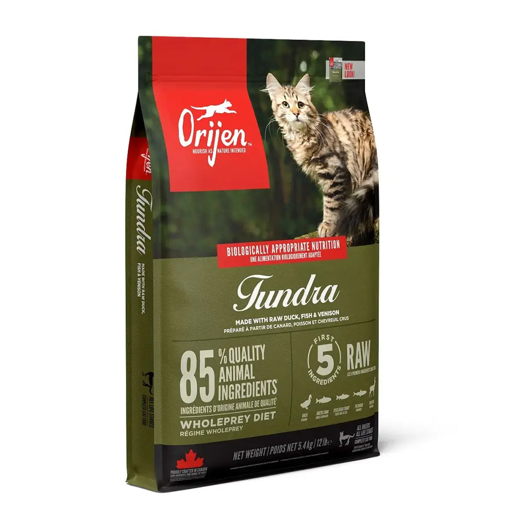 Orijen Cat Tundra 5,4 kg – graanvrij kattenvoer met eend, vis en hert