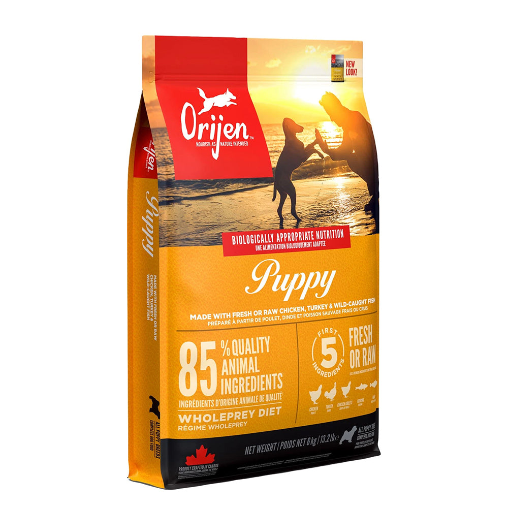 Orijen Dog Whole Prey Puppy 6 kg – graanvrij puppyvoer met kip, kalkoen en vis