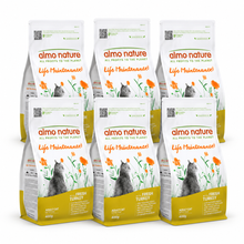 Almo Nature Life Maintenance Kalkoen & Rijst – 6 × 400 g – 6 zakken op witte achtergrond