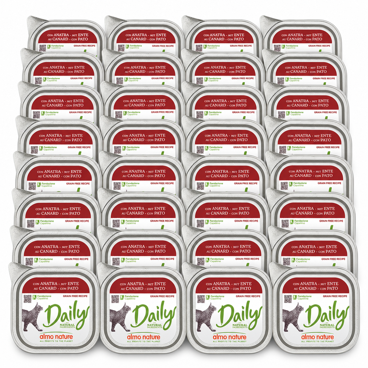 Almo Nature Daily Paté Eend – 32 × 100 g – 32 afzonderlijke verpakkingen