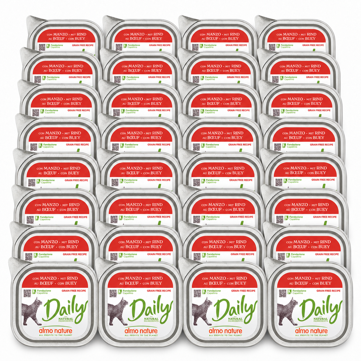Almo Nature Daily Paté Rund – 32 × 100 g – 32 afzonderlijke verpakkingen