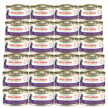 Almo Nature HFC Jelly Tonijn & Mahi Mahi – 24 × 70 g – 24 blikjes op witte achtergrond
