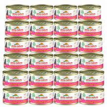 Almo Nature HFC Jelly Zalm & Kip – 24 × 70 g – 24 blikjes op witte achtergrond