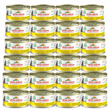 Almo Nature HFC Natural Kippenboutvlees – 24 × 70 g – 24 blikjes op witte achtergrond