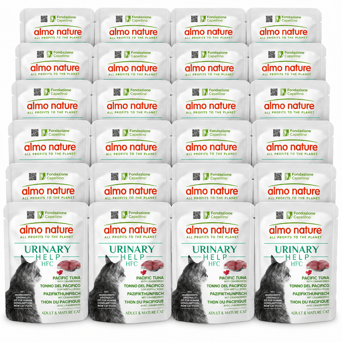 Almo Nature HFC Urinary Help Tonijn & Cranberries – 24 × 50 g – 24 afzonderlijke verpakkingen