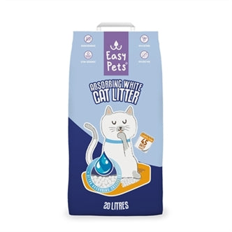 Eén zak EasyPets Absorbing White kattenbakvulling 20 liter