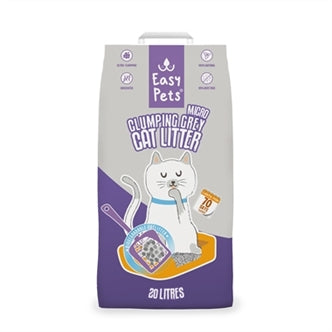 Eén zak EasyPets Clumping Grey Micro kattenbakvulling 20 liter