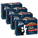 Felix Heerlijke Plakjes Farm Selectie in Gelei 48 × 80 g – 4 doosjes op witte achtergrond
