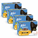 Felix Original Gevogelte Selectie in Saus 48 × 85 g – 4 doosjes op witte achtergrond
