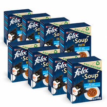 Felix Soup Tender Strips Vis 48 × 48 g – 8 doosjes op witte achtergrond