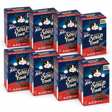 Felix Soup Vlees Selectie 48 × 48 g – 8 doosjes op witte achtergrond