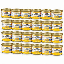 Gourmet Gold Fijne Mousse Kip, 24 blikjes van 85 gram in een verspringende opstelling
