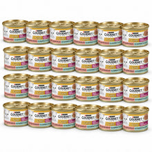 Gourmet Gold Hartig Torentje Duo Zalm & Koolvis – 24 × 85 g in een verspringende opstelling