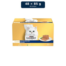 Gourmet Gold Mousse Mix Kip, Tonijn, Kalkoen & Konijn – 48 blikjes van 85 gram