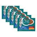 Purina ONE Senior 7+ Rund & Kip in Saus, 5 verpakkingen, samen 40 porties van 85 gram