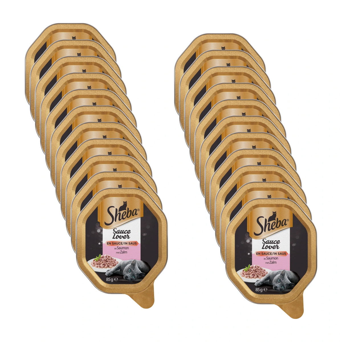 Sheba Sauce Collection Zalm, 22 verpakkingen, samen 22 porties van 85 gram