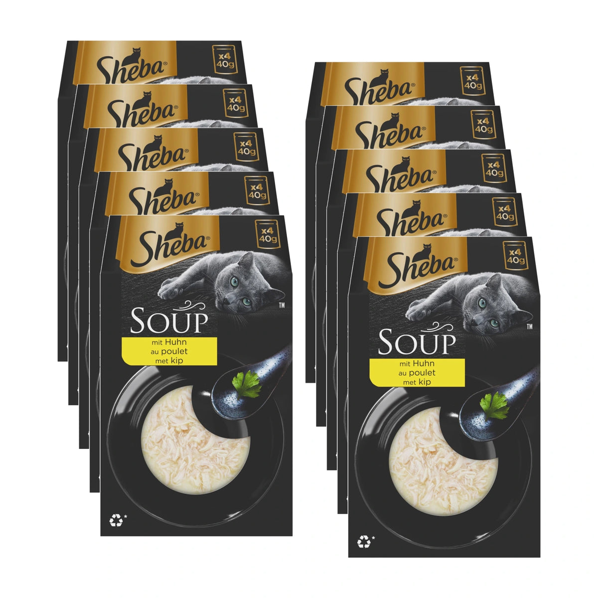 Sheba Soup Kip, 10 verpakkingen, samen 40 porties van 40 gram