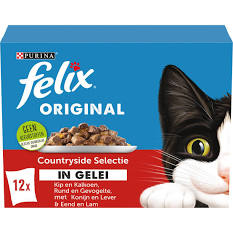 Felix Original Countryside gelei 12x85gr – nat kattenvoer