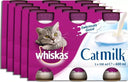 Whiskas Catmilk voordeelverpakking met vijf verpakkingen van drie flesjes van 200 ml, totaal vijftien flesjes